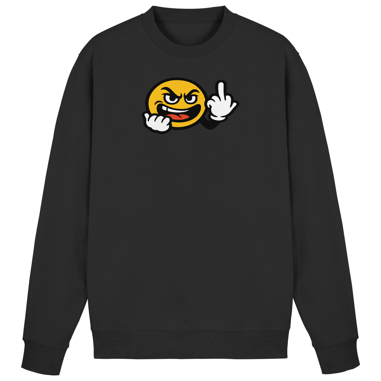 Smiley mit Mittelfinger – Gute Laune. Schlechte Laune. Klar geregelt. - Basic Sweatshirt