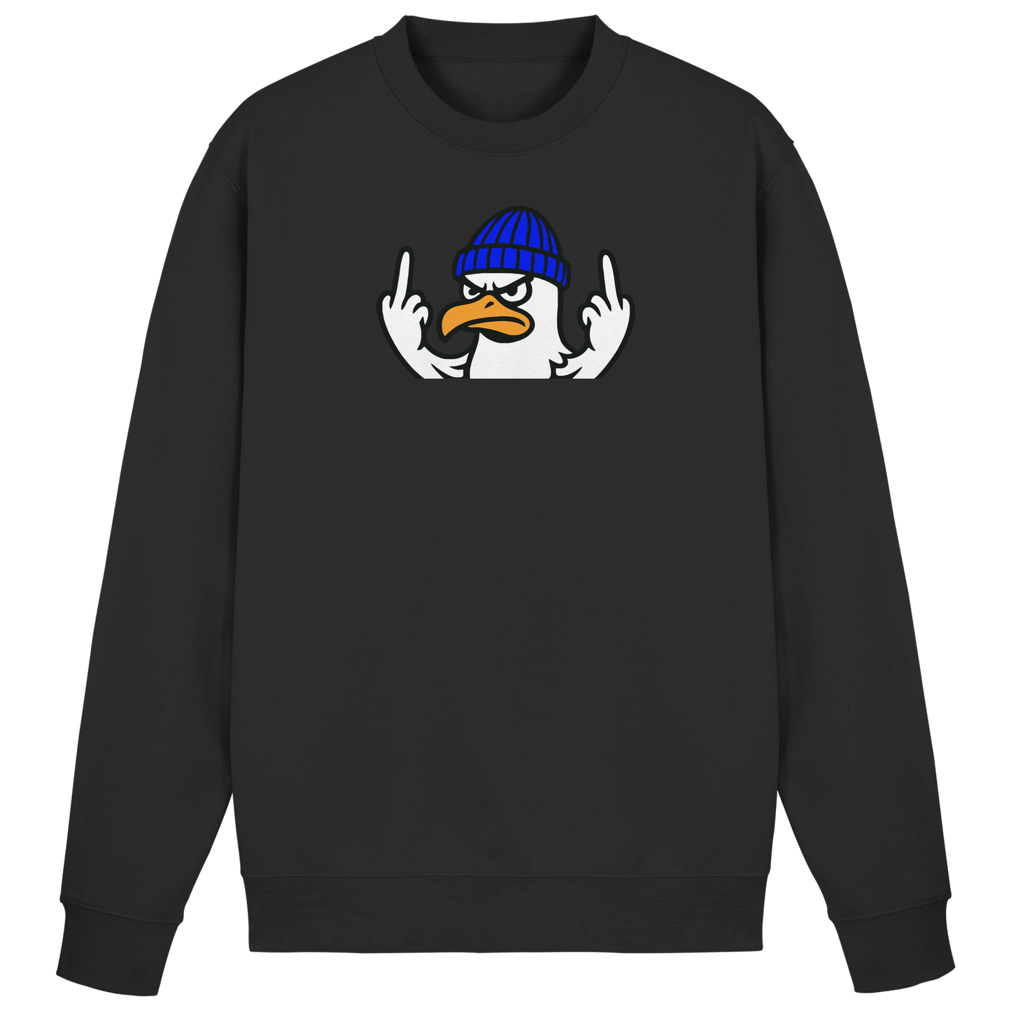 Möwe mit Mittelfinger – Vogel zeigen, Stil behalten  - Basic Sweatshirt