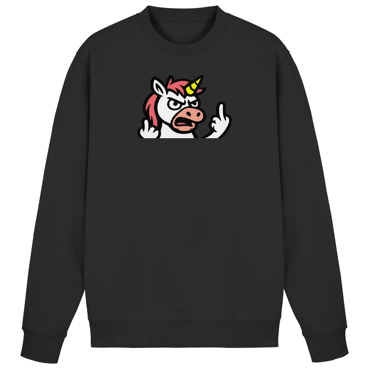 Einhorn mit Mittelfinger – Wenn die Zuckerwatte abgelaufen ist - Basic Sweatshirt