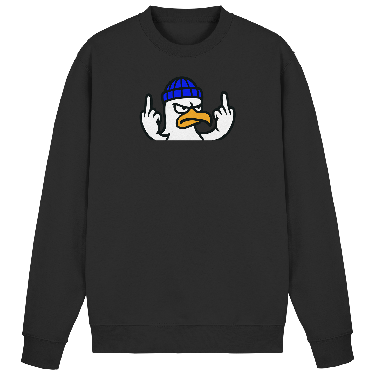 Möwe mit Mittelfinger – Kein Bock, keine Diskussionen - Basic Sweatshirt