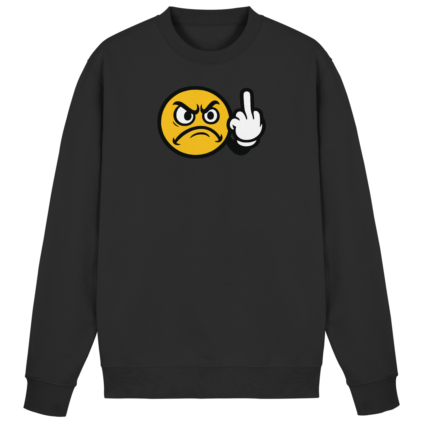 Smiley mit Mittelfinger – Dein stilles „Nope“ mit Gesicht - Basic Sweatshirt