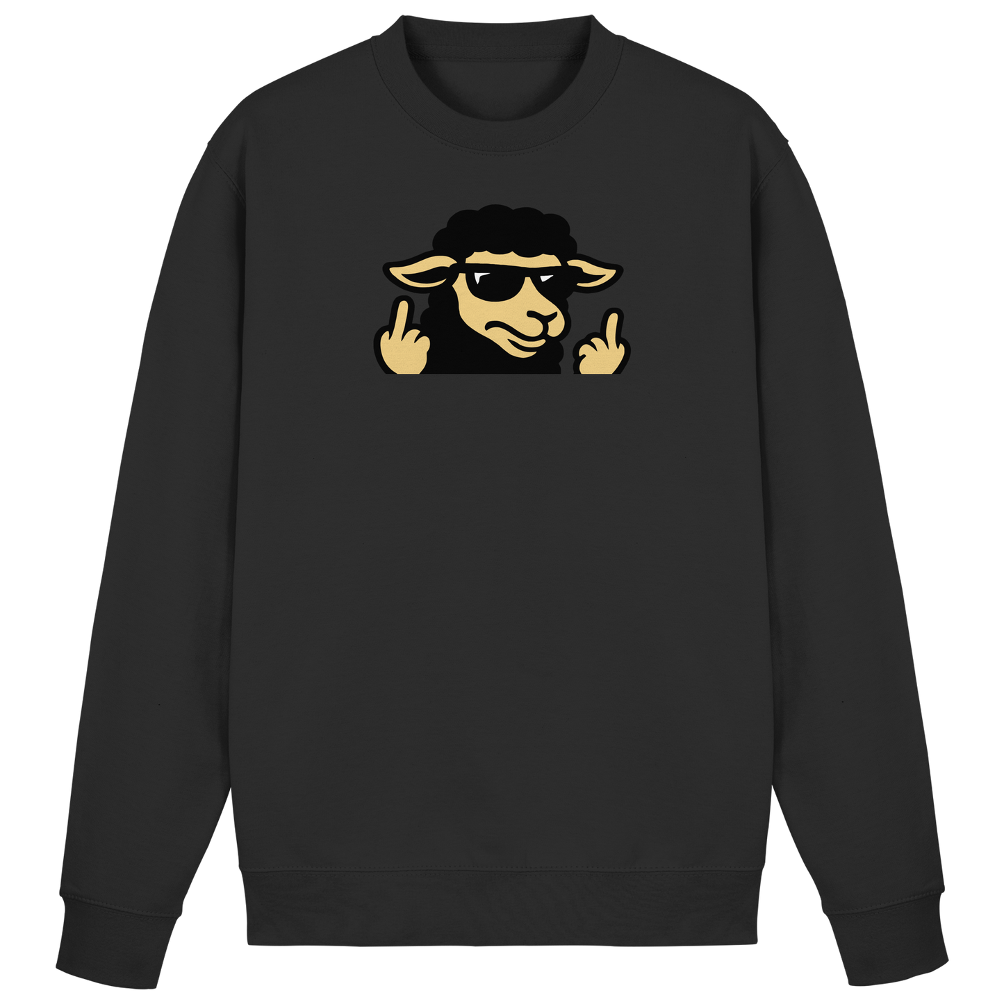 Schwarzes Schaf mit Mittelfinger – Schluss mit Nettigkeit - Basic Sweatshirt