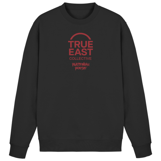 Plattenbau Poesie & True East Logo – Zwischen Beton und Gefühl - Basic Sweatshirt