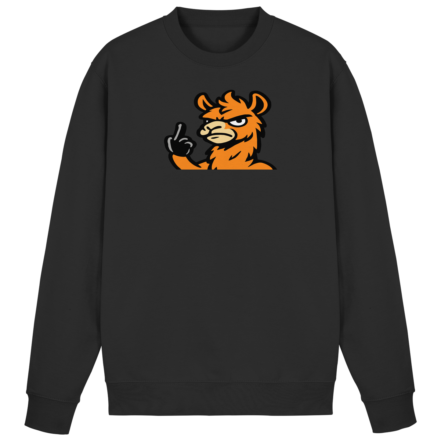 Lama mit Mittelfinger – Meditation auf Abwehrmodus - Basic Sweatshirt