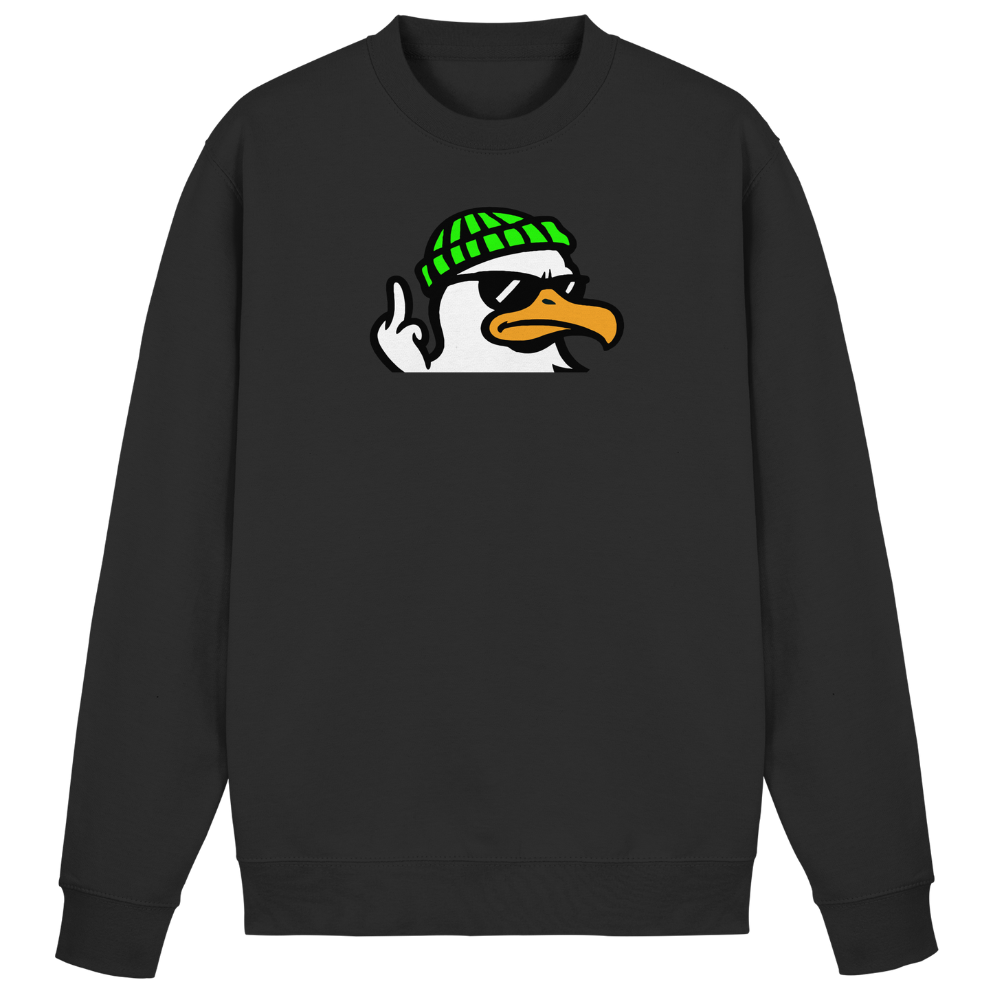 Möwe mit Mittelfinger – Klarstellung in Federform - Basic Sweatshirt