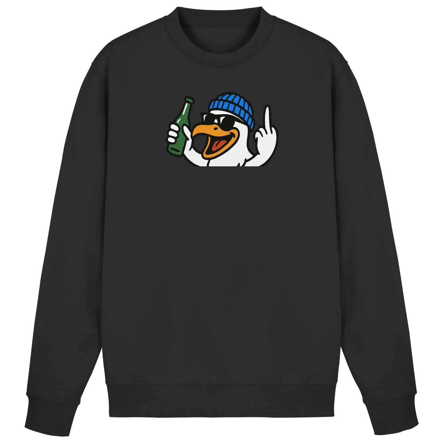Möwe mit Mittelfinger – Der fliegende Cocktail der Verweigerung - Basic Sweatshirt