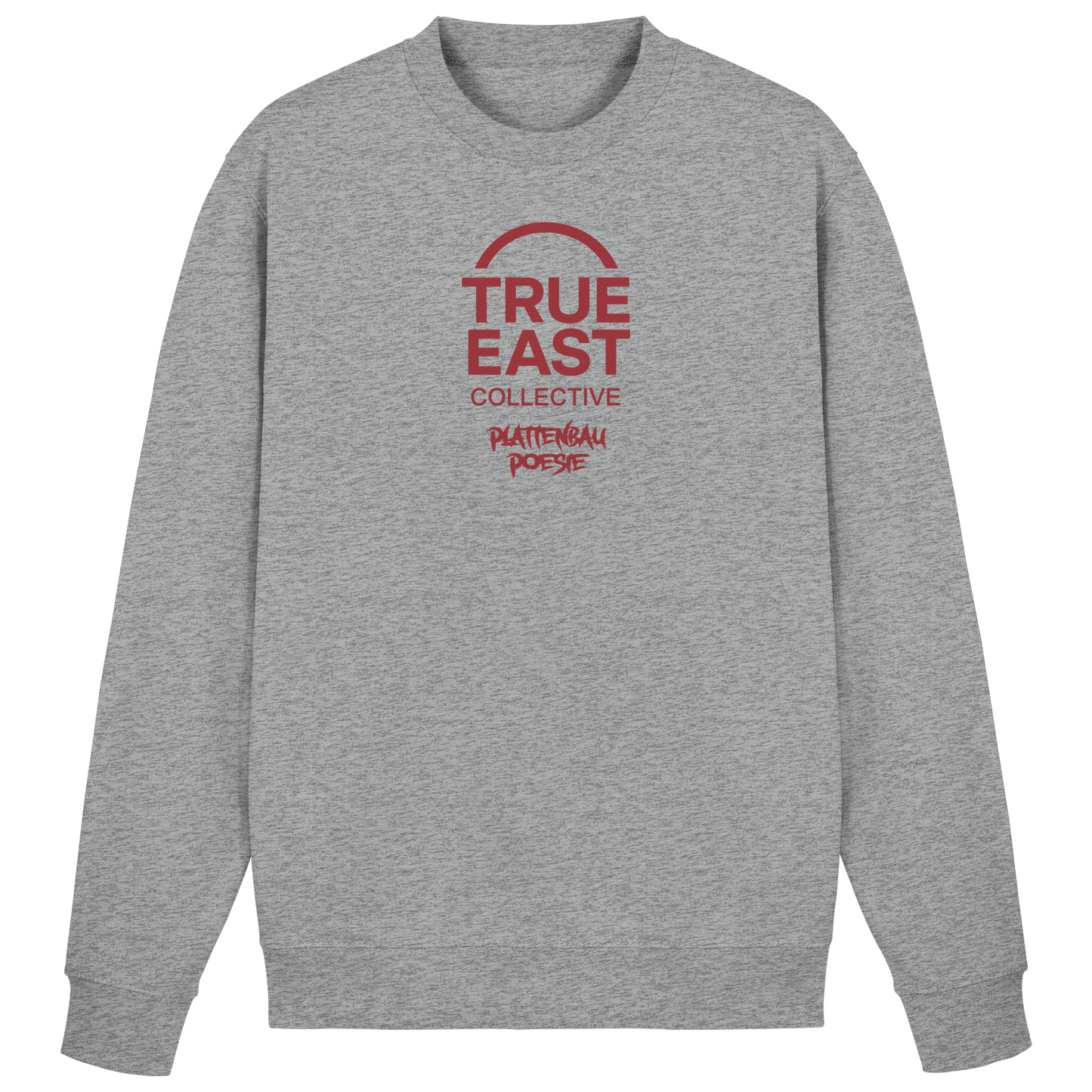 Plattenbau Poesie & True East Logo – Zwischen Beton und Gefühl - Basic Sweatshirt