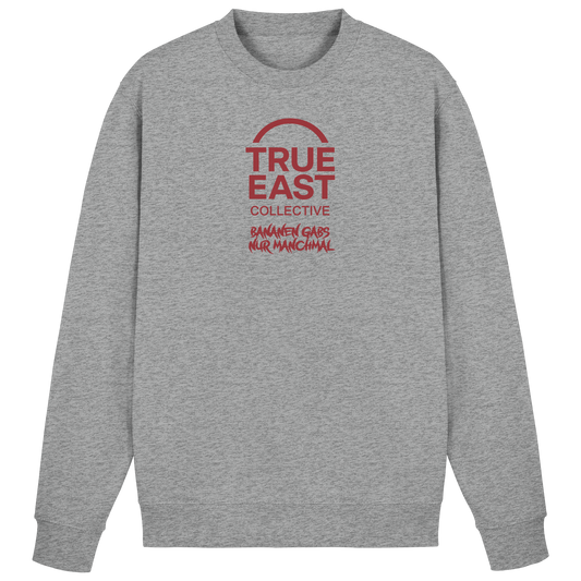 Bananen gab’s – nur manchmal & True East Logo - Erinnerung trifft Streetwear - Basic Sweatshirt