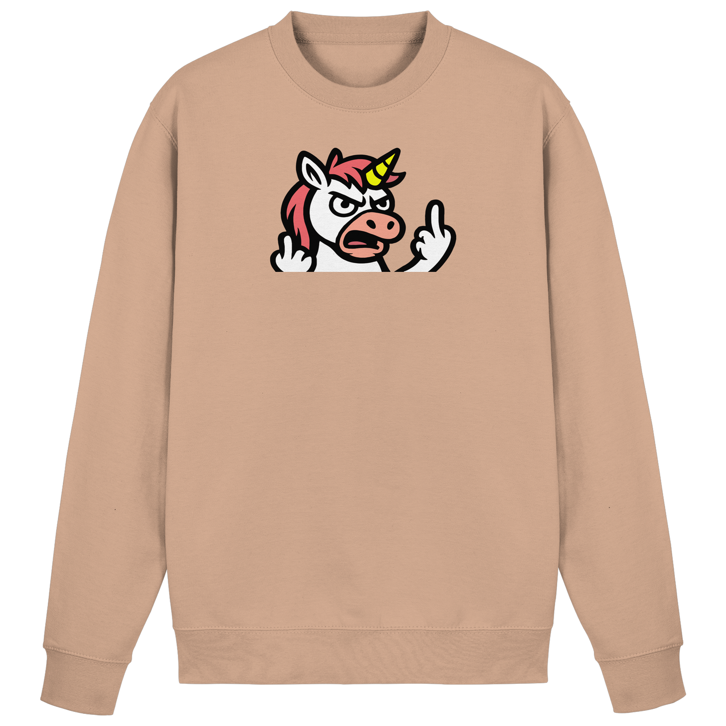 Einhorn mit Mittelfinger – Wenn die Zuckerwatte abgelaufen ist - Basic Sweatshirt