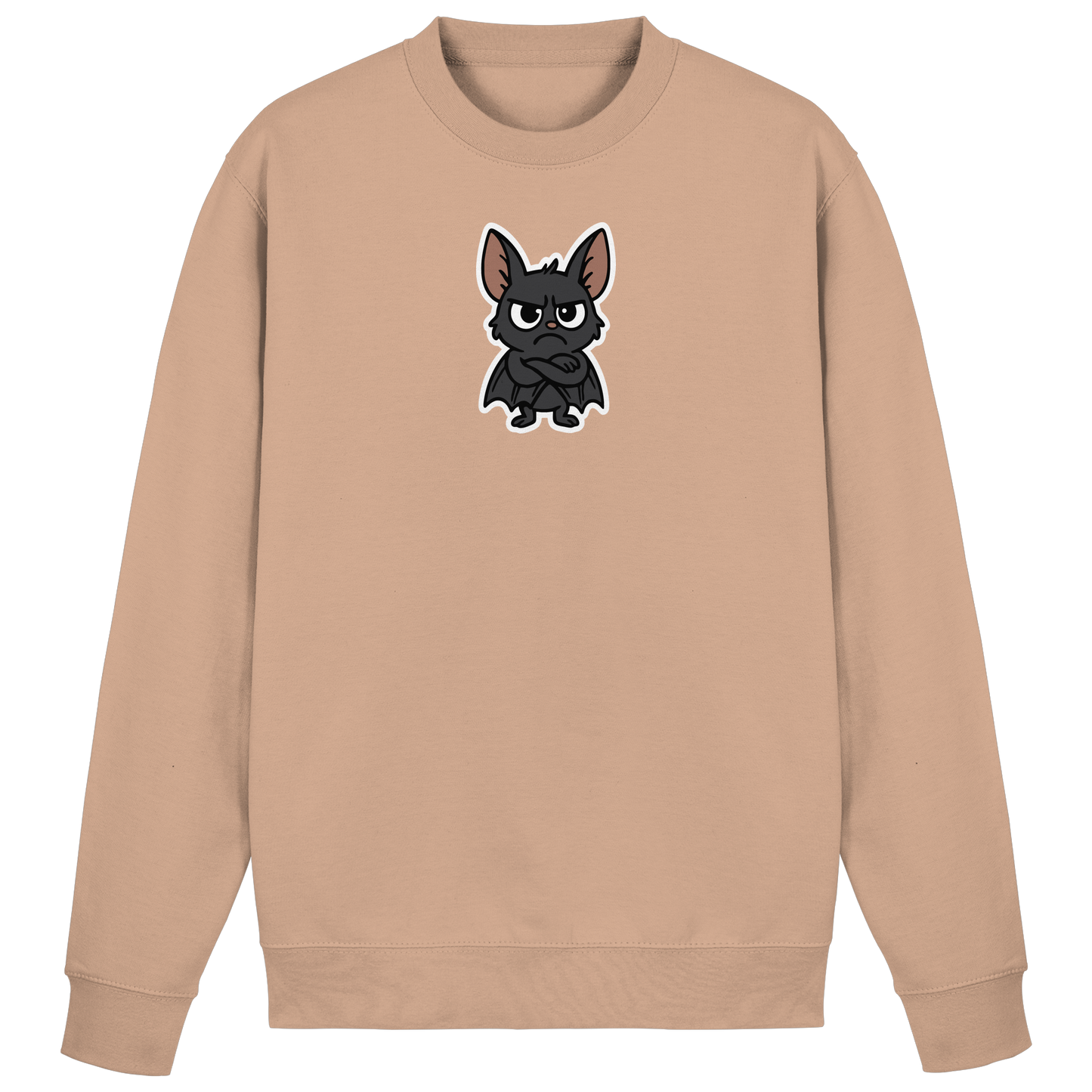 Fledermaus mit verschränkten Flügeln – Nachtmodus: Skepsis aktiv - Basic Sweatshirt