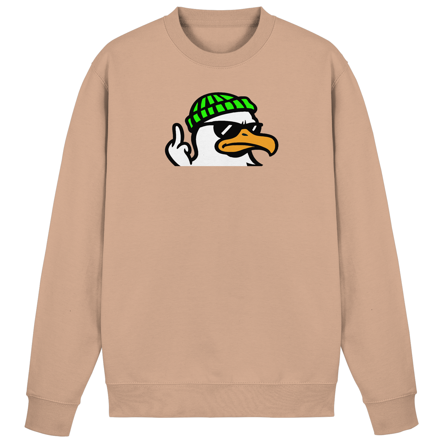 Möwe mit Mittelfinger – Klarstellung in Federform - Basic Sweatshirt