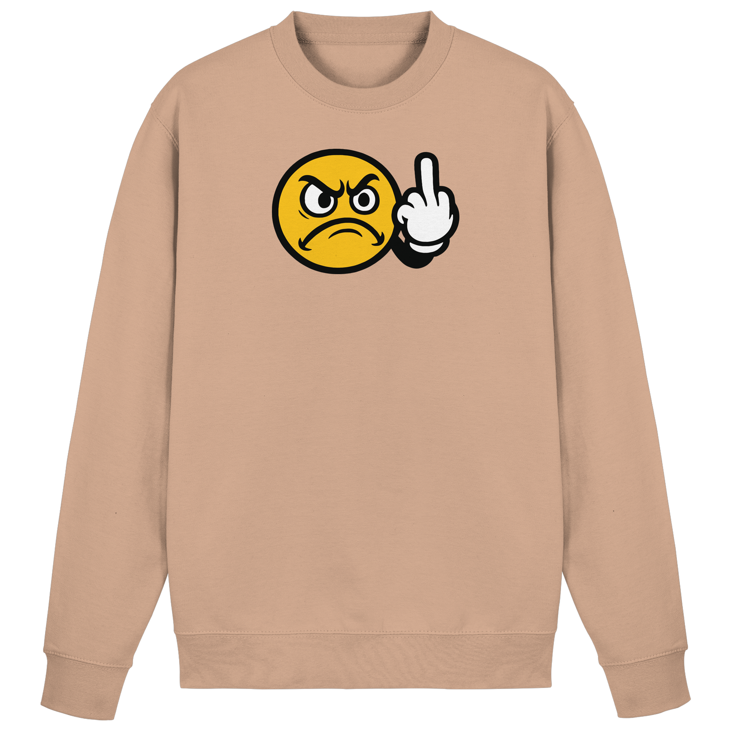 Smiley mit Mittelfinger – Dein stilles „Nope“ mit Gesicht - Basic Sweatshirt
