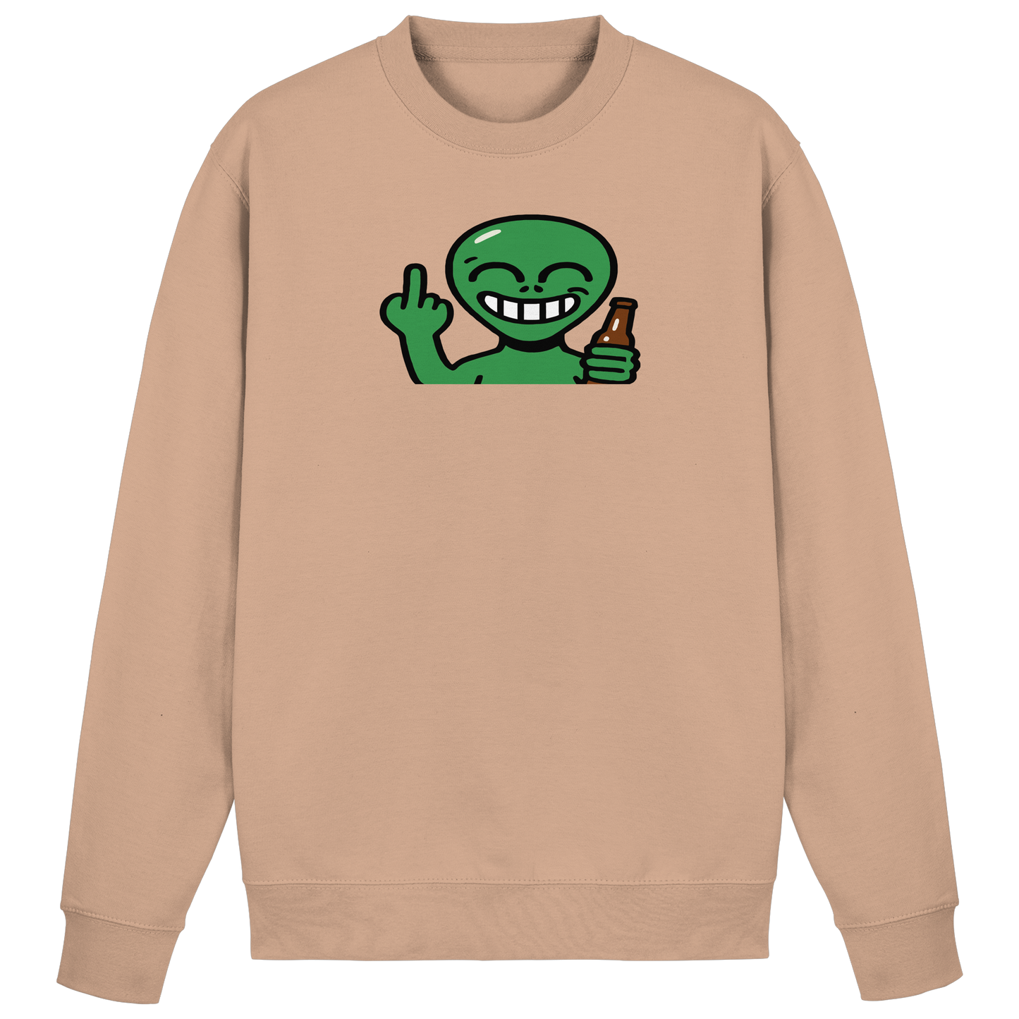Alien mit Mittelfinger – Cosmic Party, irdischer Finger - Basic Sweatshirt