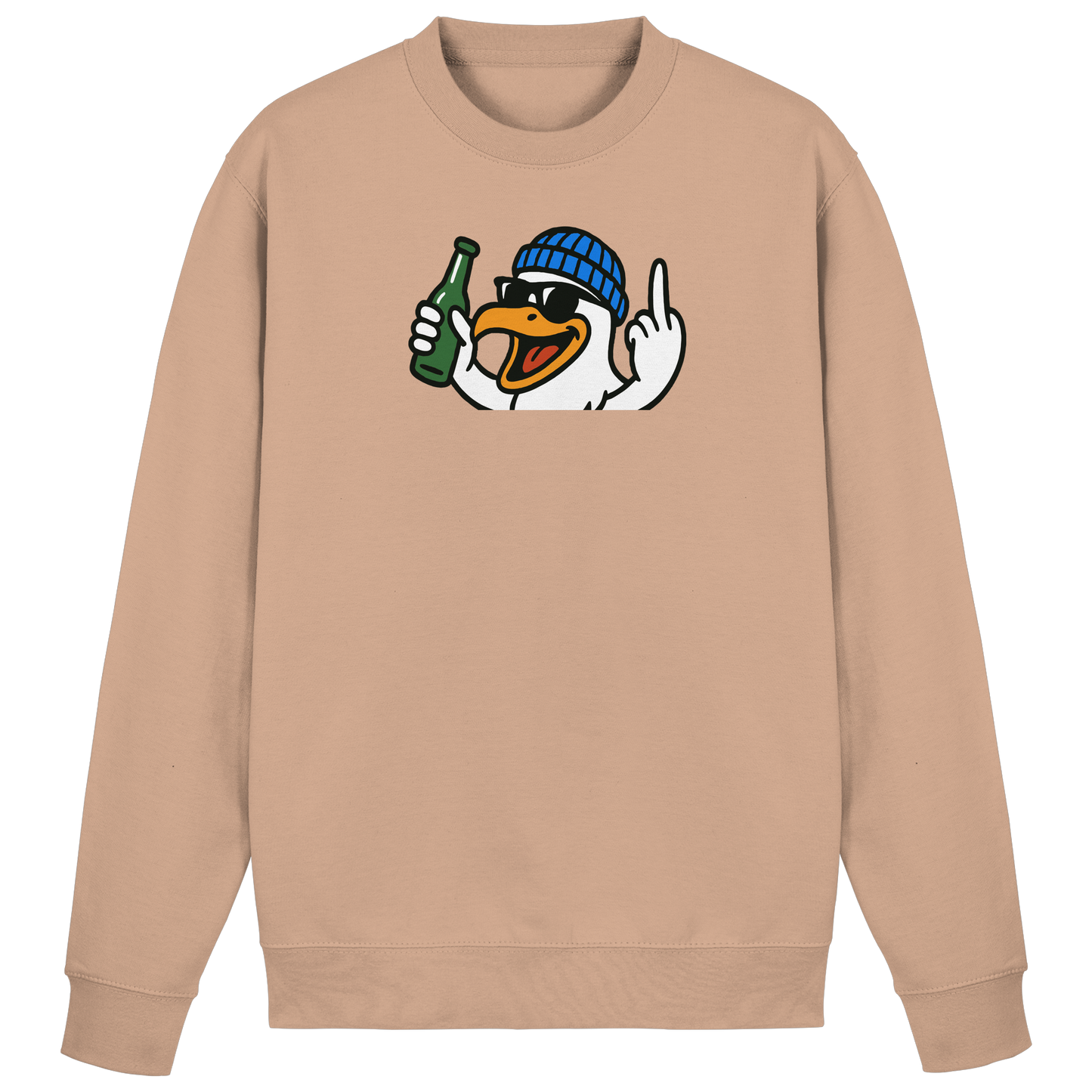 Möwe mit Mittelfinger – Der fliegende Cocktail der Verweigerung - Basic Sweatshirt