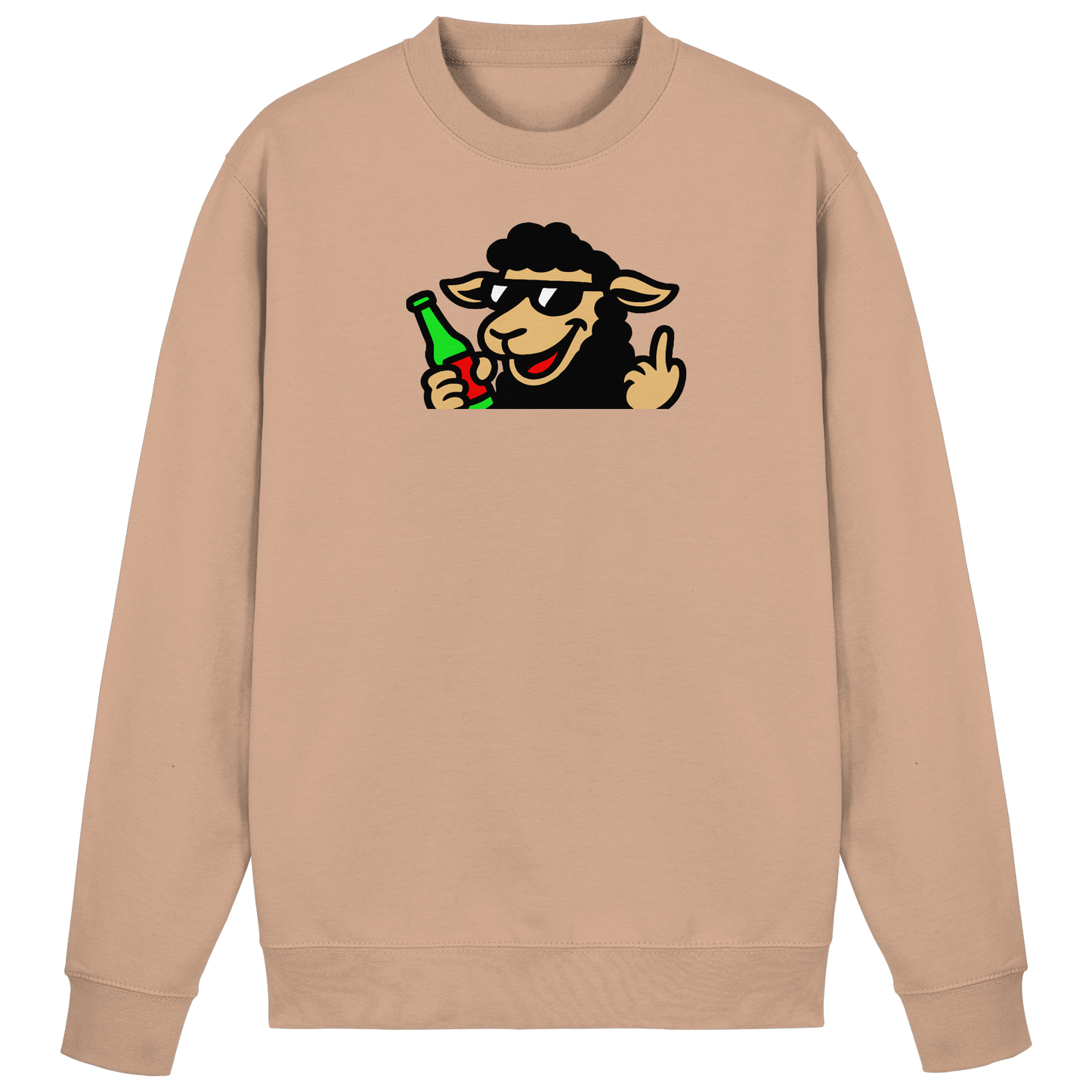 Schaf mit Mittelfinger im Partymodus – Zu viel Konfetti, zu wenig Geduld - Basic Sweatshirt