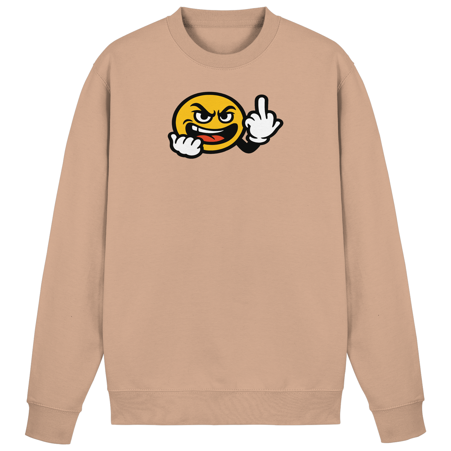Smiley mit Mittelfinger – Gute Laune. Schlechte Laune. Klar geregelt. - Basic Sweatshirt