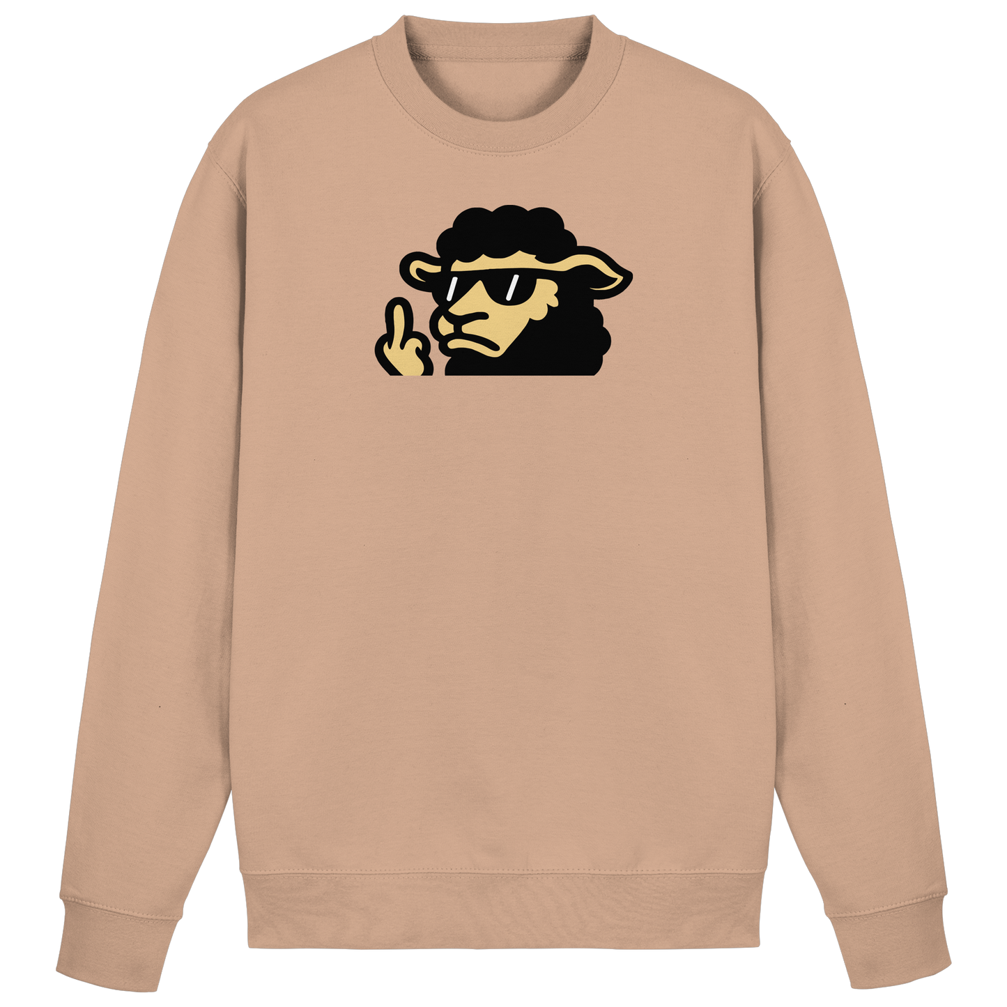 Schwarzes Schaf mit Mittelfinger – Lieber auffallen als mitlaufen - Basic Sweatshirt