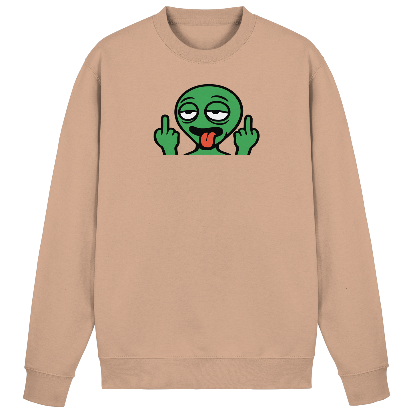 Alien mit Mittelfinger – Ich will nach Hause, aber erst flippe ich euch noch - Basic Sweatshirt