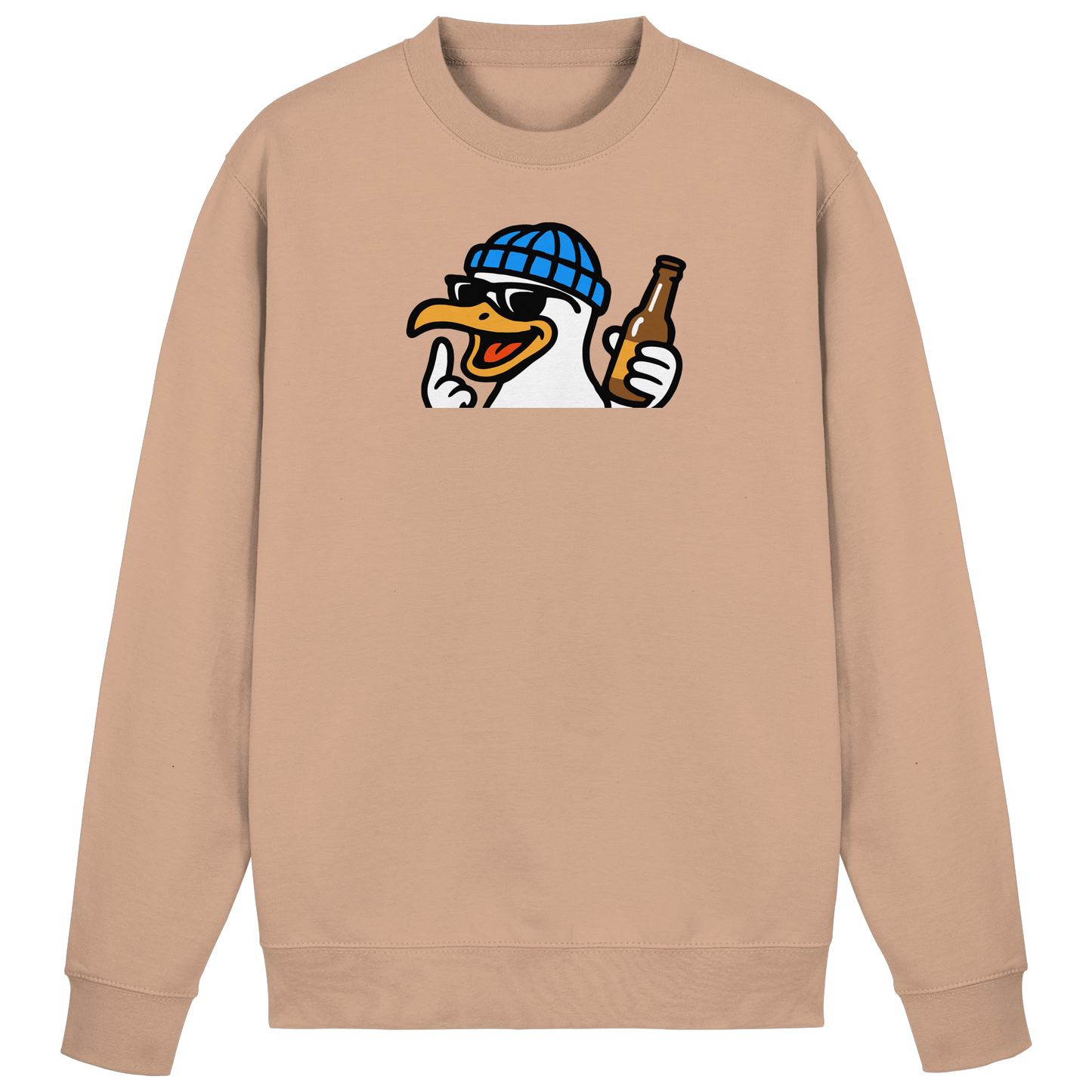 Möwe mit Mittelfinger – Dein nachtaktives Party-Orakel - Basic Sweatshirt