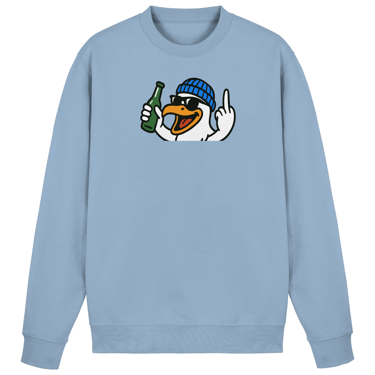 Möwe mit Mittelfinger – Der fliegende Cocktail der Verweigerung - Basic Sweatshirt