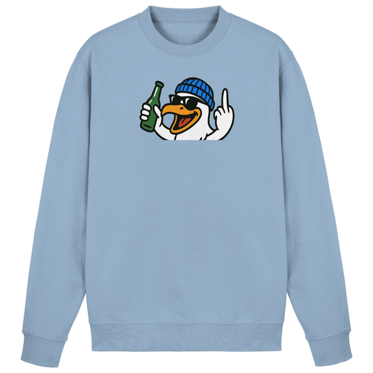 Möwe mit Mittelfinger – Der fliegende Cocktail der Verweigerung - Basic Sweatshirt