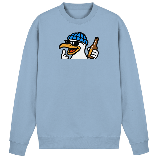 Möwe mit Mittelfinger – Dein nachtaktives Party-Orakel - Basic Sweatshirt