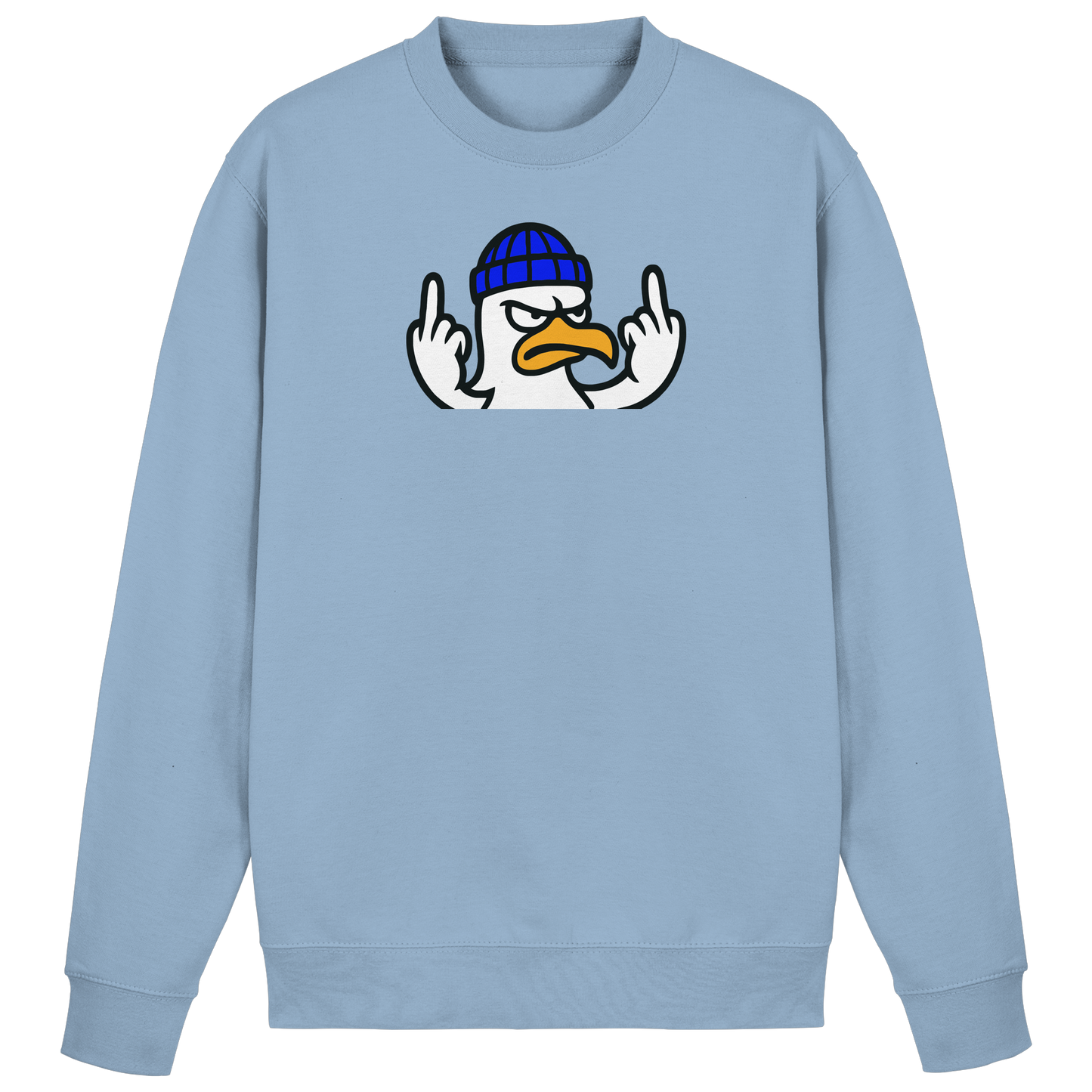 Möwe mit Mittelfinger – Kein Bock, keine Diskussionen - Basic Sweatshirt