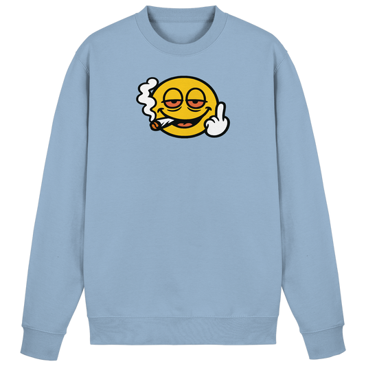 Smiley mit Mittelfinger – Wie ein Joint, nur zum Anziehen - Basic Sweatshirt