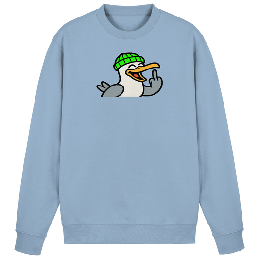 Möwe mit Mittelfinger – Wenn Höflichkeit keine Option mehr ist - Basic Sweatshirt