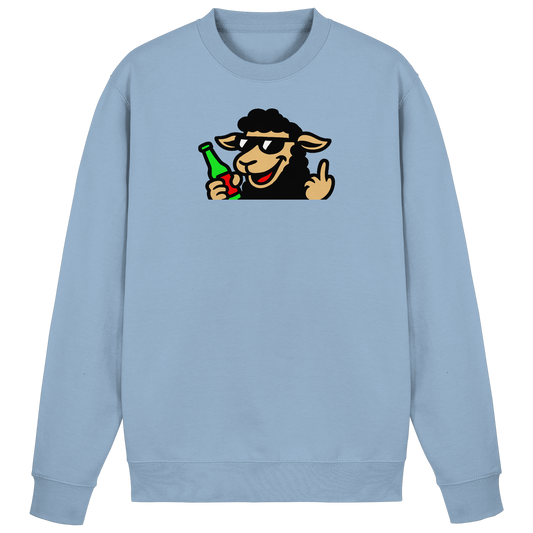 Schaf mit Mittelfinger im Partymodus – Zu viel Konfetti, zu wenig Geduld - Basic Sweatshirt