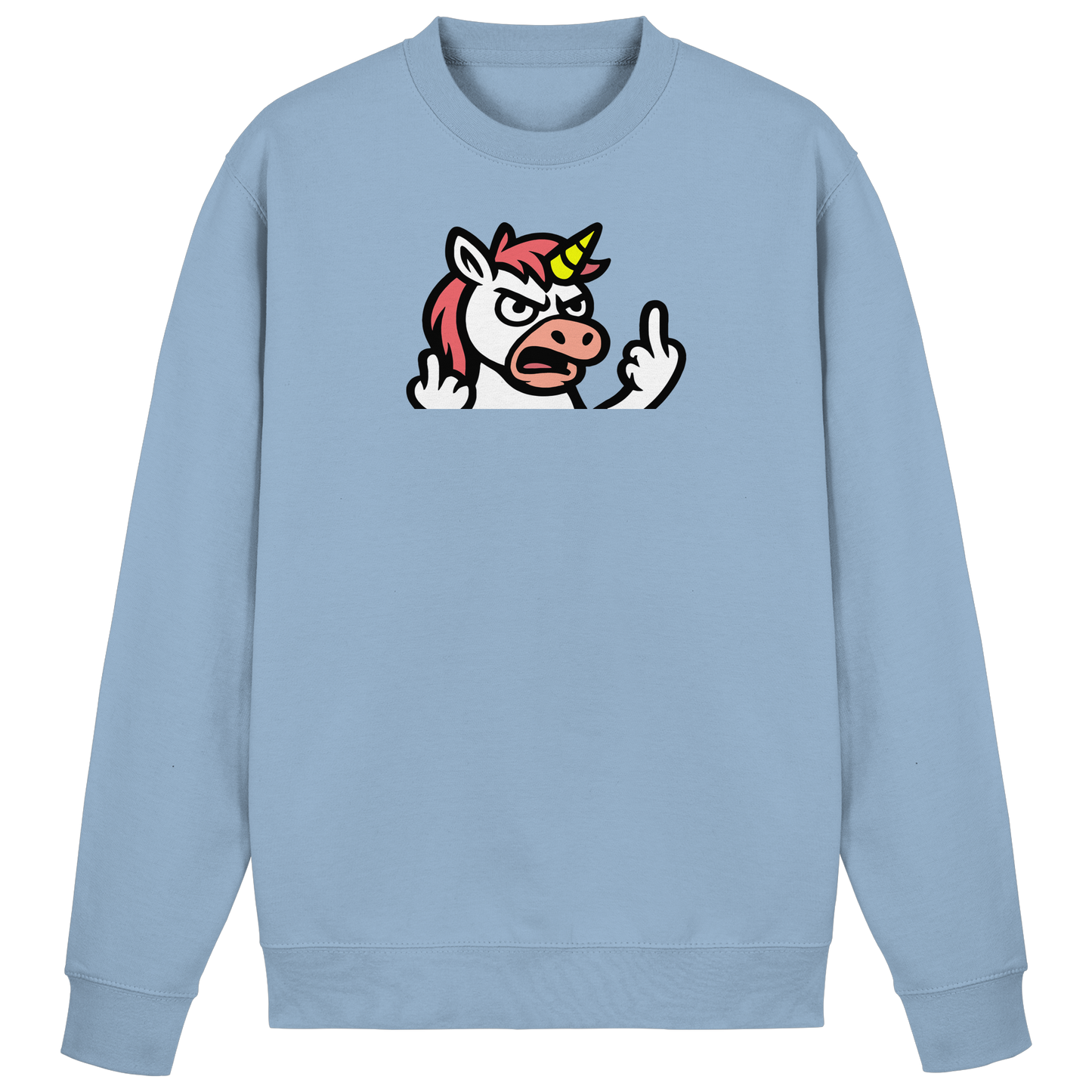Einhorn mit Mittelfinger – Wenn die Zuckerwatte abgelaufen ist - Basic Sweatshirt