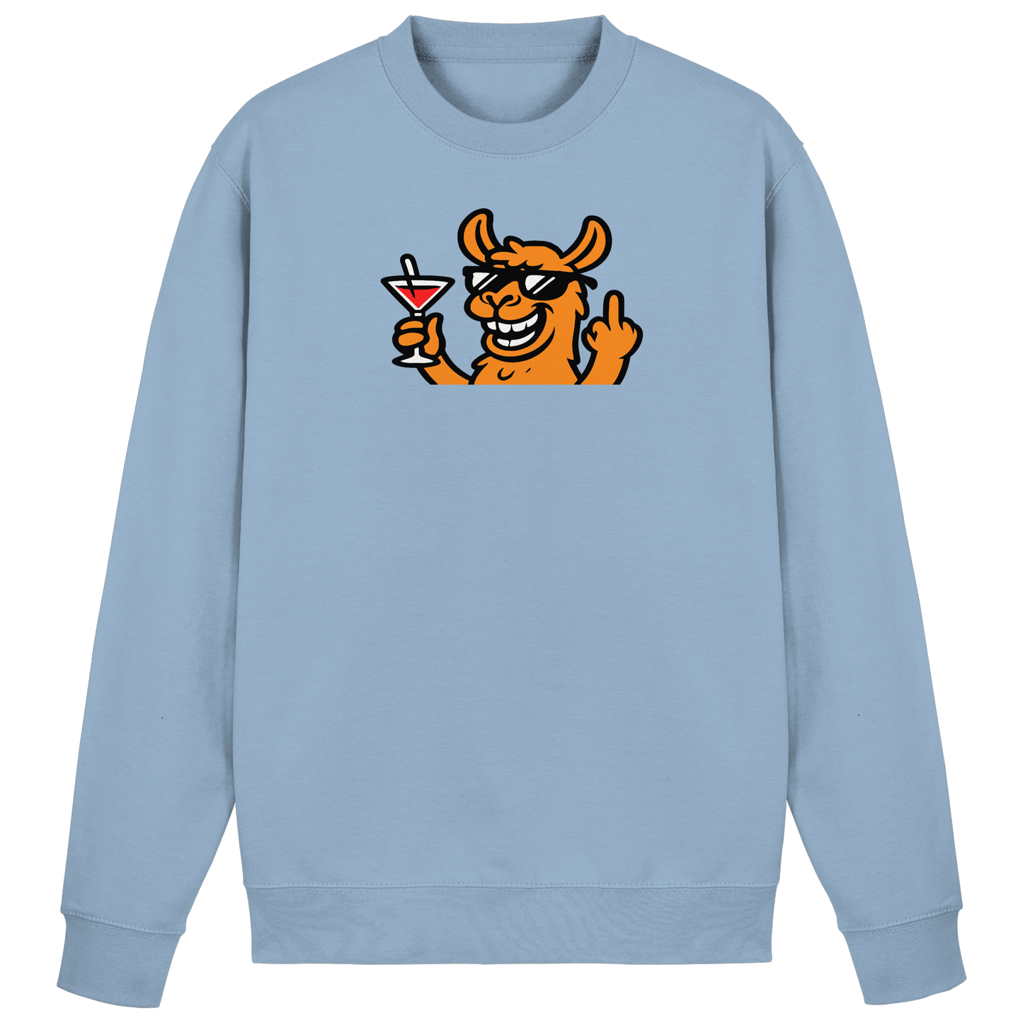 Lama mit Mittelfinger – Partymodus mit Attitüde  - Basic Sweatshirt