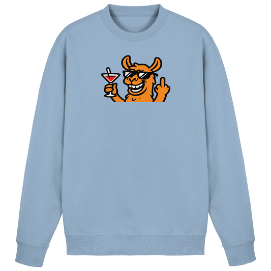 Lama mit Mittelfinger – Partymodus mit Attitüde  - Basic Sweatshirt