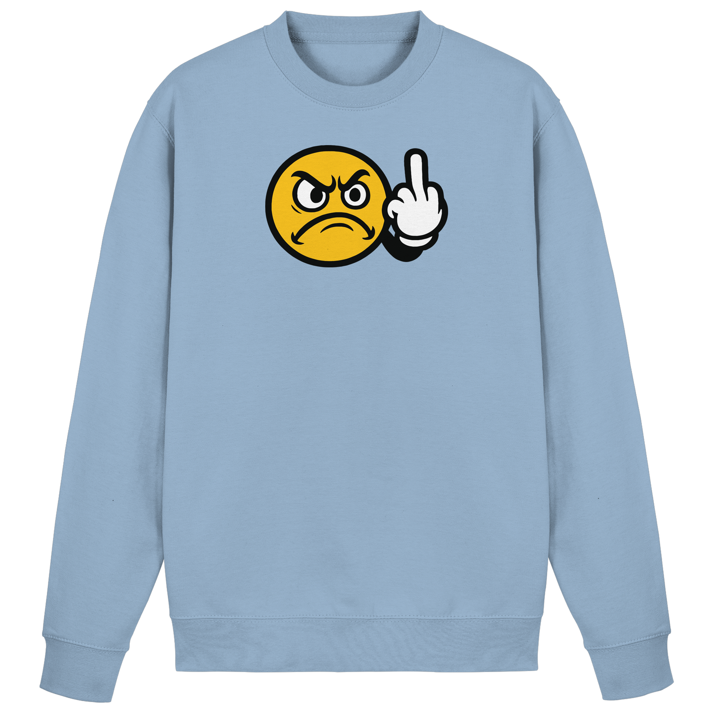 Smiley mit Mittelfinger – Dein stilles „Nope“ mit Gesicht - Basic Sweatshirt