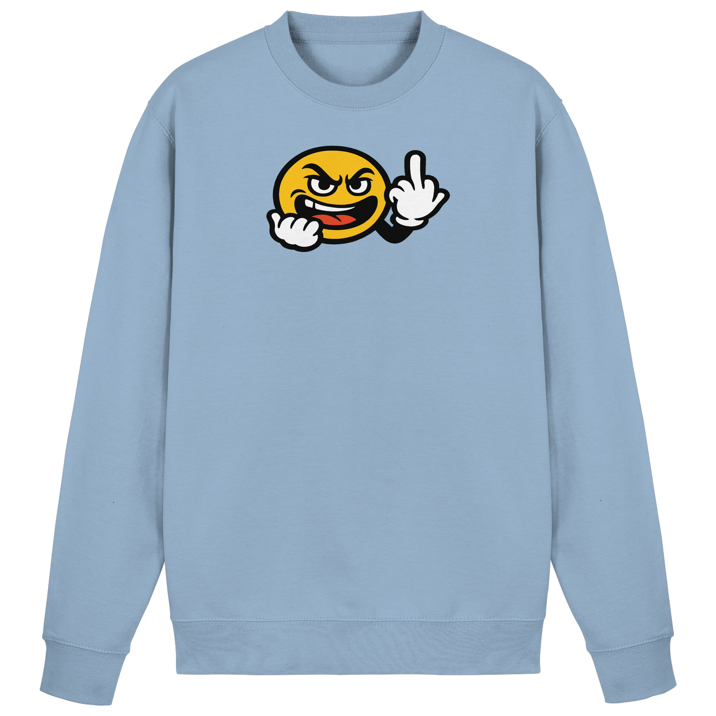 Smiley mit Mittelfinger – Gute Laune. Schlechte Laune. Klar geregelt. - Basic Sweatshirt
