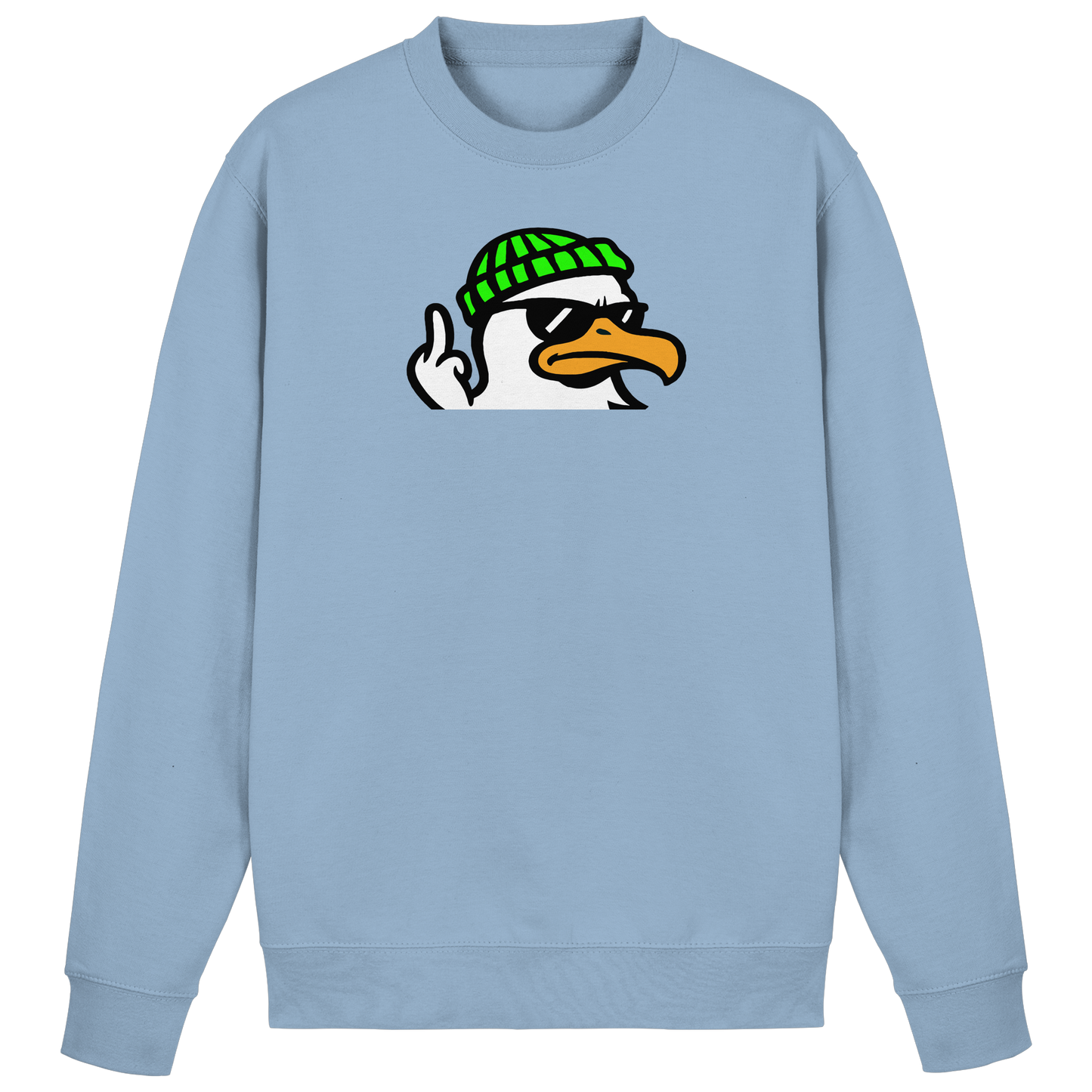 Möwe mit Mittelfinger – Klarstellung in Federform - Basic Sweatshirt