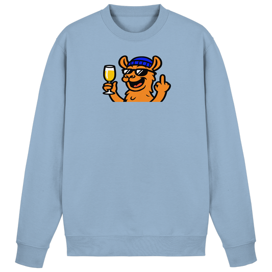 Lama mit Mittelfinger – Der ultimative Stoppschild für Laberer - Basic Sweatshirt