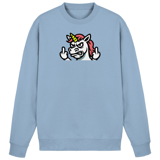 Einhorn mit Mittelfinger – Sag’s mit dem Horn - Basic Sweatshirt