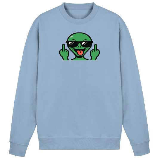 Alien mit Mittelfinger – Grüße vom Planeten Genervt - Basic Sweatshirt