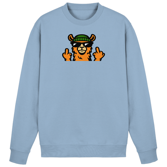 Lama mit Mittelfinger – Dein freches Statement gegen nervige Fragen und blöde Menschen - Basic Sweatshirt