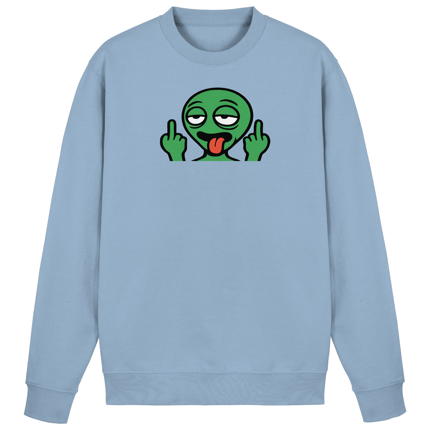 Alien mit Mittelfinger – Ich will nach Hause, aber erst flippe ich euch noch - Basic Sweatshirt