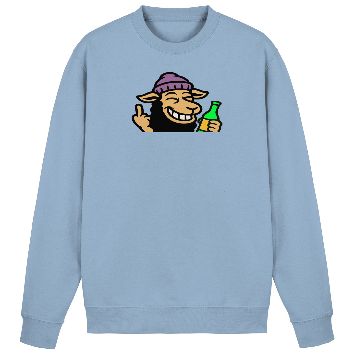 Schaf mit Mittelfinger im Partymodus – Dancefloor? Nur wenn’s brennt - Basic Sweatshirt