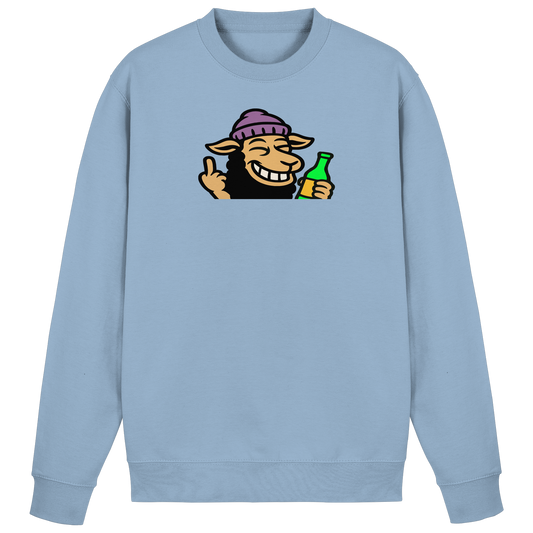Schaf mit Mittelfinger im Partymodus – Dancefloor? Nur wenn’s brennt - Basic Sweatshirt