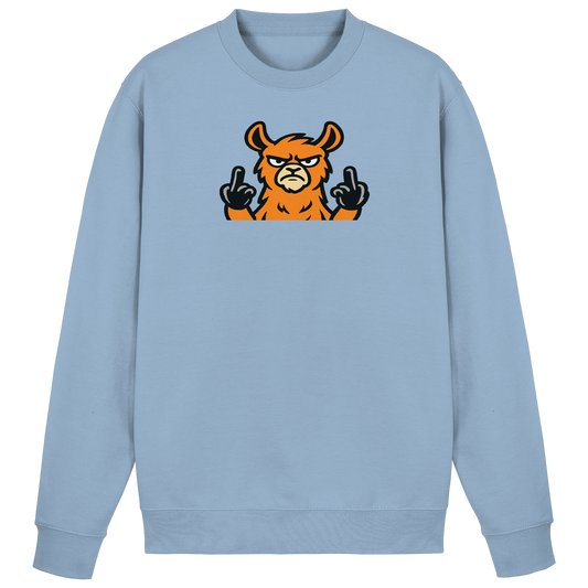 Lama mit Mittelfinger – Das Modeaccessoire für klare Kante und Ruhe - Basic Sweatshirt