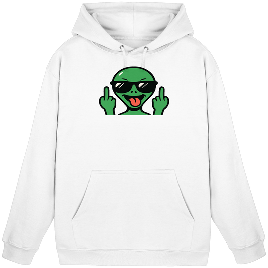 Alien mit Mittelfinger – Grüße vom Planeten Genervt - Basic Unisex Hoodie