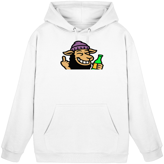 Schaf mit Mittelfinger im Partymodus – Dancefloor? Nur wenn’s brennt - Basic Unisex Hoodie