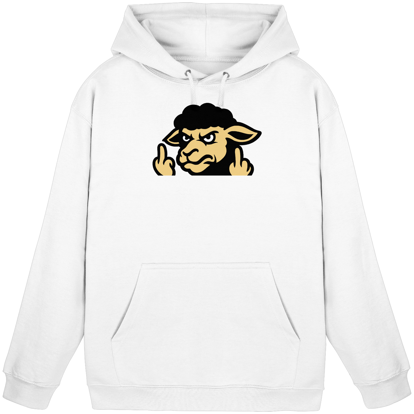 Schwarzes Schaf mit Mittelfinger – Für alle, die nicht dazugehören wollen - Basic Unisex Hoodie