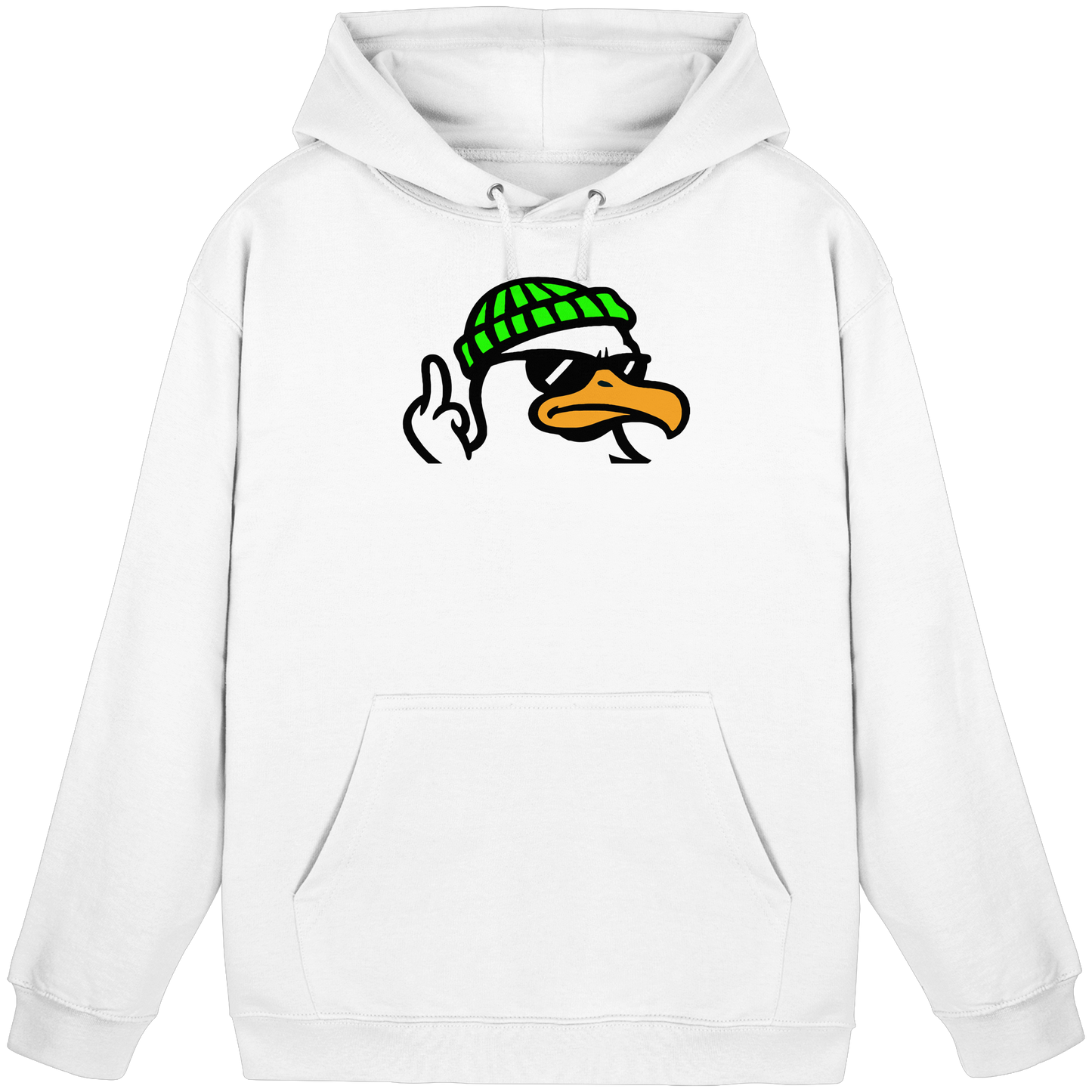 Möwe mit Mittelfinger – Klarstellung in Federform - Basic Unisex Hoodie