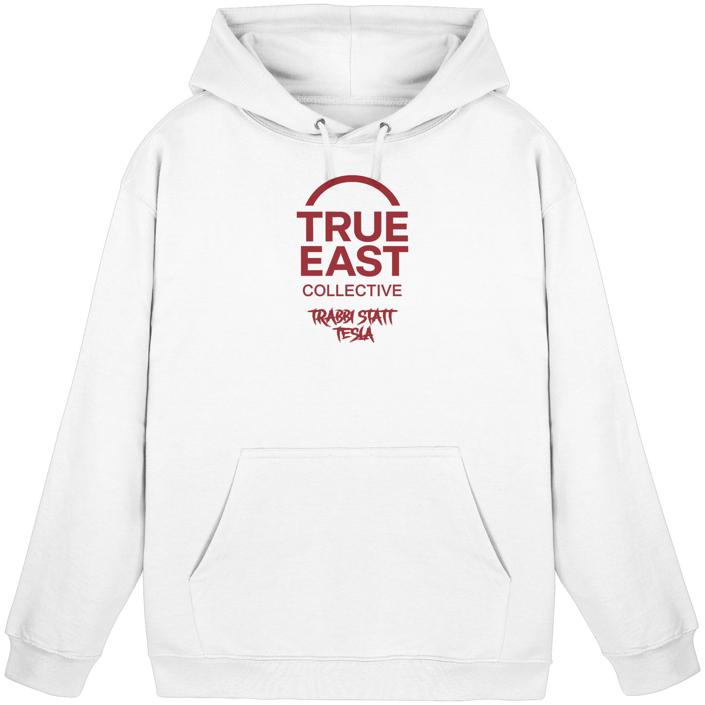 Trabbi statt Tesla & True East Logo – Zweitakt statt Stromschlag - Basic Unisex Hoodie