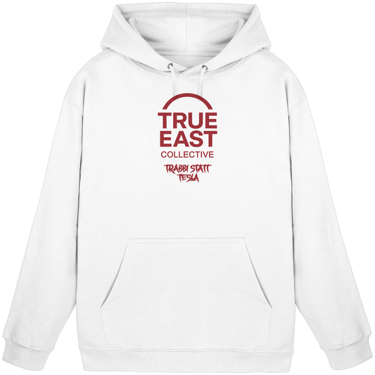 Trabbi statt Tesla & True East Logo – Zweitakt statt Stromschlag - Basic Unisex Hoodie